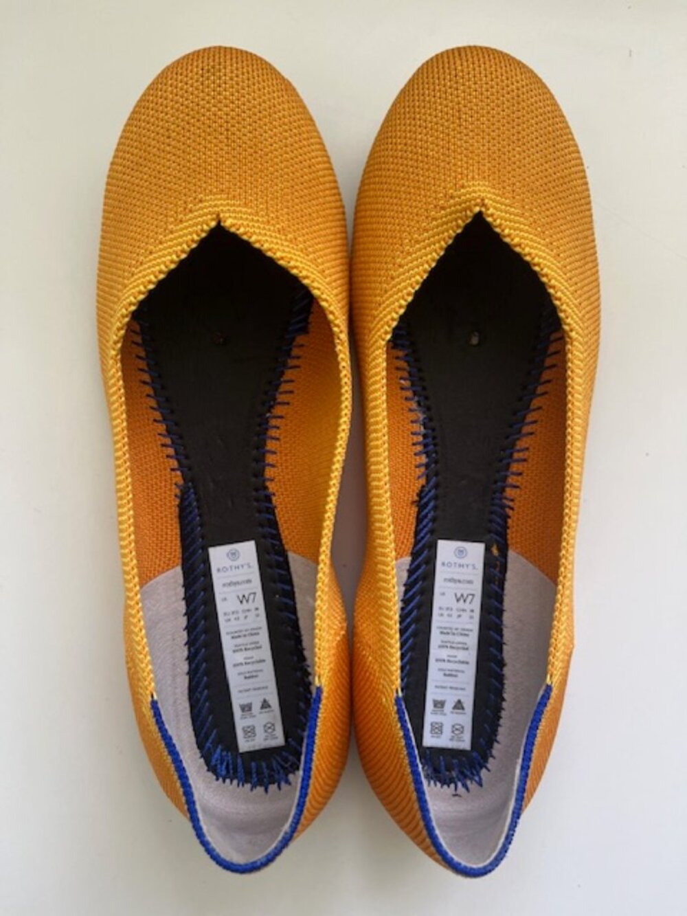 Rothy's The Daily Flat in Retired Marigold Colorway | Size 7 - Picture 2 of 5